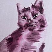 Kiwi de kat . Watercolor Painting project by Elze - 06.28.2023