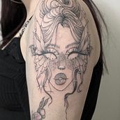 Mi proyecto del curso: Tatuaje botánico con puntillismo. Traditional illustration, Tattoo Design, and Botanical Illustration project by Madeline Jira Cortés - 06.16.2023