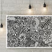 Zentangle A3. Traditional illustration project by Florence Labar - 06.29.2023