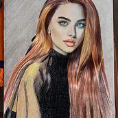 Mi proyecto del curso: Dibujo de retratos llamativos con lápices de colores. Drawing, Portrait Drawing, Sketchbook, and Colored Pencil Drawing project by Felipe Díaz García - 06.30.2023