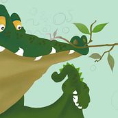 Croc . Ilustrație tradițională de Johanna Farrell - 06.30.2023