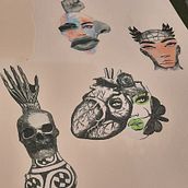 Mój projekt z kursu: Kreatywny szkicownik: Eksperymentuj z kolażem, dekupażem i stemplami. Traditional illustration, Collage, Paper Craft, and Sketchbook project by Dorota Sikora - 06.30.2023
