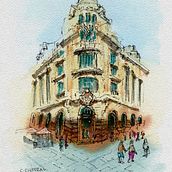 CCBB: Projeto do curso Desenho arquitetônico com aquarela e tinta. Sketching, Drawing, Watercolor Painting, Architectural Illustration, Sketchbook & Ink Illustration project by Durva Simão - 07.01.2023