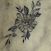 Il mio progetto del corso: Tatuaggio botanico con puntinismo. Un projet de Illustration traditionnelle, Conception de tatouage et Illustration botanique de rosa_angelini040 - 01.07.2023