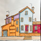 My project for course: Expressive Architectural Sketching with Colored Markers. Esboçado, Desenho, Ilustração arquitetônica, Sketchbook e Ilustração com tinta projeto de Paula Liotine - 01.07.2023