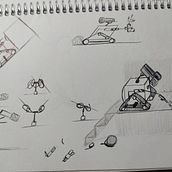 Conceptual drawing, illustracion de presentación con Wall-e. Design, and Traditional illustration project by manuelmorantemate - 07.02.2023
