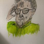 My project for course: Intro to Portrait Sketching: Draw in Real-Time  self portrait. Sketching, Drawing, Portrait Drawing, Ink Illustration, and Colored Pencil Drawing project by davehutchinson52 - 07.01.2023