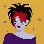 | Goth girl. Ilustração tradicional e Ilustração digital projeto de Laura K - 02.07.2023