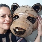 Meu projeto do curso: Esculturas em papelão para iniciantes. Un progetto di Character design, Artigianato, Belle arti e Scultura di daniele cristiane stegmann - 01.07.2023