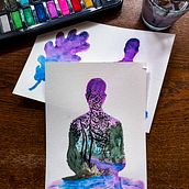 Mój projekt z kursu: Akwarela z efektem podwójnej ekspozycji: malowanie przyrody. Un projet de Illustration traditionnelle, Aquarelle, Dessin réaliste et Illustration naturaliste de Anna Marczewska - 02.07.2023