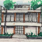 Meu projeto do curso: Desenho arquitetônico expressivo com marcadores coloridos Ein Projekt aus dem Bereich Skizzenentwurf, Zeichnung, Architektonische Illustration, Sketchbook und Illustration mit Tinte von Vanessa Santos - 25.06.2023