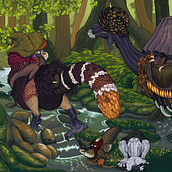 Bestiaden (Plumebeast project). Traditional illustration, and Character Design project by Anthony Fortt - 07.03.2023