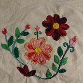 Mi proyecto del curso: Técnica de bordado con paso atrás. Embroider, and Textile Design project by Marcela Palma Castañeda - 07.03.2023