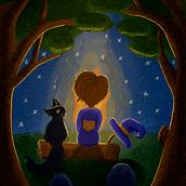 Mein Abschlussprojekt für den Kurs: Kinderbuchillustrationen in Procreate: Male magische Szenerien. Ilustração tradicional, Ilustração digital, Ilustração infantil, Pintura digital, e Álbum ilustrado projeto de fireflyforest - 03.07.2023