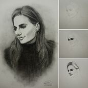 My project for course: Fundamentals of Portrait Drawing with Pencil. Fine Arts, Pencil Drawing, Drawing, Realistic Drawing, and Artistic Drawing project by Johanne Climaco - 07.04.2023