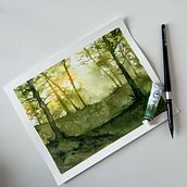 Mi proyecto del curso: Paisajes de ensueño con acuarela: plasma la luz. Un progetto di Pittura e Pittura ad acquerello di tolozaromy - 03.07.2023