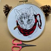 Mi proyecto del curso: Retratos de mascotas: técnicas para bordar pelaje. Un proyecto de Artesanía, Bordado y Diseño textil de lupilla68pe - 04.07.2023