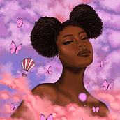 Anoitecer rosado. Ilustração tradicional, Desenho, Ilustração digital, Desenho de retrato, Desenho digital, e Pintura digital projeto de Duda Carvalho - 04.07.2023