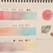 Mi proyecto del curso: Creación de paletas de color con acuarela. Een project van Traditionele illustratie,  Beeldende kunst, Schilderij, Aquarelschilderen y Kleurentheorie van Magaly Paredes - 02.07.2023