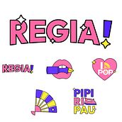 Regia Bar: Fierce Pop Bar at Cali, Colombia Sticker Pack 🌈💅🏼. Un proyecto de Ilustración tradicional, Motion Graphics, Animación, Diseño de personajes y Diseño para Redes Sociales de Valentino Vergara - 05.07.2023