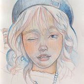 My project for course: Vibrant Portrait Drawing with Colored Pencils. Drawing, Portrait Drawing, Sketchbook, and Colored Pencil Drawing project by oo11g3 - 07.08.2023