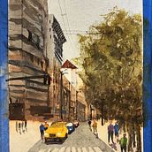 My project for course: Urban Landscapes in Watercolor. Un progetto di Belle arti, Pittura ad acquerello e Illustrazione architettonica di tcarvey23 - 09.07.2023