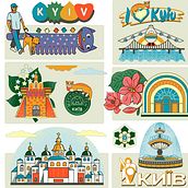 My lovely city Kyiv. Vector Illustration, Digital Illustration, Digital Drawing, and Traditional illustration project by Valentyna Adamenko - 07.08.2023
