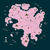 Fantasy Map. Ilustração tradicional, Direção de arte, Infografia, e Desenho digital projeto de Yopi K - 09.07.2023