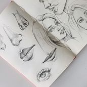 Mein Abschlussprojekt für den Kurs: Skizzenbuch für Porträts: Erkunde das menschliche Gesicht. Sketching, Drawing, Portrait Drawing, Artistic Drawing, and Sketchbook project by iamilgin - 07.11.2023