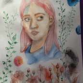 Mein Abschlussprojekt für den Kurs: Illustriertes Porträt mit Aquarell. Un proyecto de Ilustración tradicional, Bellas Artes, Pintura, Dibujo, Pintura a la acuarela, Dibujo de Retrato y Dibujo artístico de chrisgodejohann - 11.07.2023