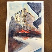 My project for course: Architectural Sketching with Watercolor and Ink - Following along. Sketching, Drawing, Watercolor Painting, Architectural Illustration, Sketchbook & Ink Illustration project by stephandersonslc - 07.12.2023