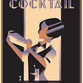 My project for course: Art Deco Style for Digital Illustration. Traditional illustration, Fine Arts, Poster Design, and Digital Illustration project by kedves vivien - 07.12.2023