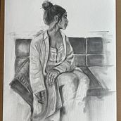 Mi proyecto del curso: Dibujo expresivo con carboncillo Ein Projekt aus dem Bereich Bildende Künste, Zeichnung, Porträtzeichnung und Naturalistische Illustration von ley_jgb314 - 12.07.2023