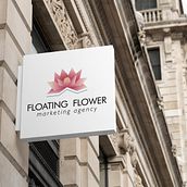  Logo for marketing agency "FLOATING FLOWER". Br, ing & Identit project by Viktoriia Lytvynenko - 07.13.2023