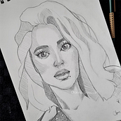 Il mio progetto del corso: Ritratto su blocco da disegno: esplora il volto umano. Esboçado, Desenho, Desenho de retrato, Desenho artístico, e Sketchbook projeto de anna_guzzo10 - 13.07.2023
