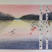 Il mio progetto del corso: Paesaggi ad acquerello ricchi di atmosfera. Artes plásticas, Pintura, e Pintura em aquarela projeto de mariellambrosini - 14.07.2023