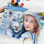 Summer time. Traditional illustration, Painting, and Gouache Painting project by Urszula Romanowicz-Rakoczy - 07.13.2023
