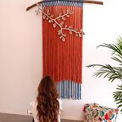 Meu projeto do curso: Macramê 3D: crie uma tapeçaria botânica. Arts, Crafts, Interior Decoration, Macramé, and Textile Design project by Daniela Carvalho - 07.13.2023