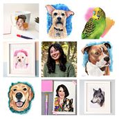 Mi Modelo de negocio creativo: Retrato animal. Projekt z dziedziny Doradztwo kreat, wne, Marketing, Business, Trad, c, jna ilustracja, Craft i Malowanie akwarelą użytkownika Priscilla Astrid - 14.07.2023