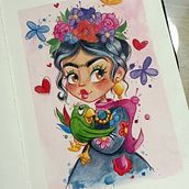 Mi proyecto del curso: Dibujo fan art con acuarela y lápices de colores. Traditional illustration, Painting, Watercolor Painting, Portrait Drawing, Children's Illustration, and Colored Pencil Drawing project by Eva - 07.14.2023