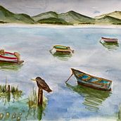 Mi proyecto del curso: Pintura en acuarela de paisajes marinos. Painting, Watercolor Painting, and Naturalistic Illustration project by Claus Alkim - 07.15.2023