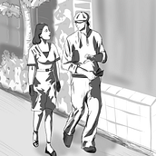 My project for course: Basic Principles of Drawing People from Imagination. Un proyecto de Ilustración tradicional, Bellas Artes, Bocetado, Dibujo a lápiz, Dibujo, Dibujo artístico y Dibujo anatómico de Kate - 15.07.2023