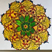 My project for course: Introduction to Islamic Art: Create Biomorphic Patterns. Painting, Pattern Design, Drawing, Watercolor Painting & Ink Illustration project by Narjis Pierre - 07.15.2023