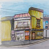Mein Abschlussprojekt für den Kurs: Expressive Architekturskizzen mit Markern. Sketching, Drawing, Architectural Illustration, Sketchbook & Ink Illustration project by gurenge - 07.16.2023