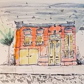 Mi proyecto del curso: Dibujo arquitectónico expresivo con marcadores de colores. Sketching, Drawing, Architectural Illustration, Sketchbook & Ink Illustration project by alekadri - 07.16.2023