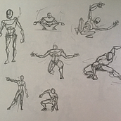Mi proyecto del curso: Ilustración para cómics: anatomía de un superhéroe. Projekt z dziedziny Trad, c, jna ilustracja, Projektowanie postaci, Komiks, R, sunek ołówkiem, R i sunek anatomiczn użytkownika claudio_chico - 16.07.2023
