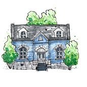 Mi proyecto del curso: Dibujo arquitectónico expresivo con marcadores de colores. Sketching, Drawing, Architectural Illustration, Sketchbook & Ink Illustration project by Amilcar Ramirez Alvarado - 07.17.2023