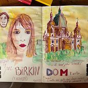Mon projet du cours : Sketching artistique à l’aquarelle : osez exprimer vos idées. Traditional illustration, Sketching, Creativit, Drawing, Watercolor Painting, and Sketchbook project by sdeponnat - 07.17.2023