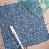 My project for course: Introduction to Japanese Sashiko Stitching. Embroider, Fiber Arts, DIY, Upc, cling, and Textile Design project by jojo - 07.18.2023