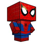 Cubeecraft Spider-Man! Into the Spider-Verse. Design, Paper Craft, and Vector Illustration project by Jonathan Martins Ferro - 06.28.2023